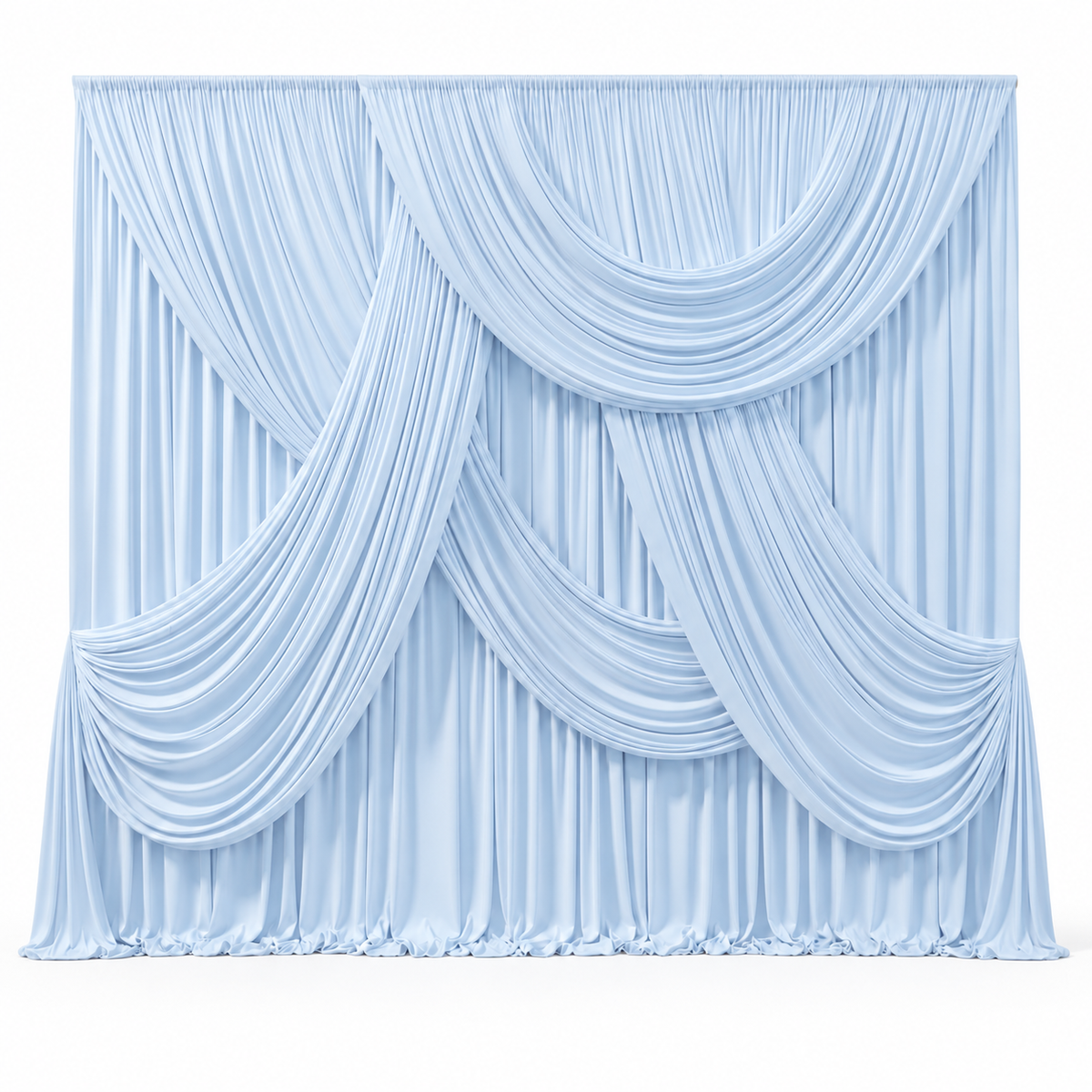Beau | Baby Blue Silk Drapery